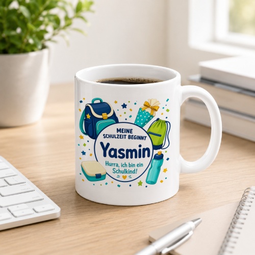 Tasse »Meine Schulzeit beginnt Yasmin«