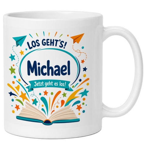 Tasse »Los gehts! Michael Jetzt geht es los!«