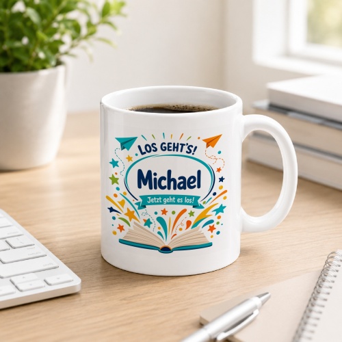 Tasse »Los gehts! Michael Jetzt geht es los!«