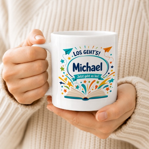 Tasse »Los gehts! Michael Jetzt geht es los!«