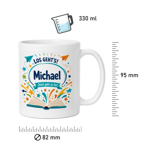 Tasse »Los gehts! Michael Jetzt geht es los!«