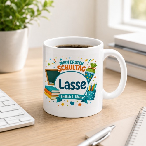 Tasse »Mein erster Schultag Lasse Endlich 1....