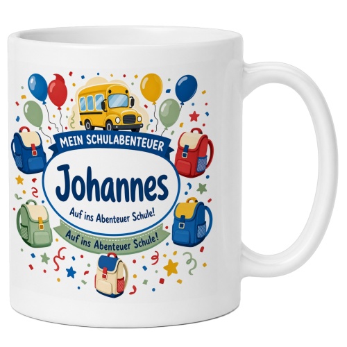 Tasse »Mein Schulabenteuer Johannes«