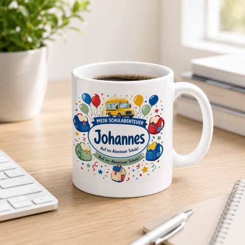 Tasse »Mein Schulabenteuer Johannes«