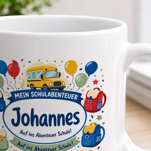 Tasse »Mein Schulabenteuer Johannes«