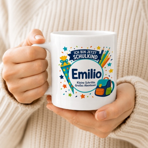 Tasse »Ich bin jetzt Schulkind Emilio«