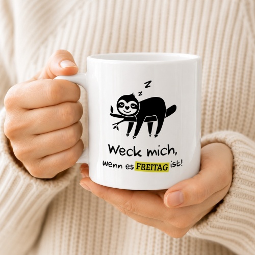 Tasse »Weck mich, wenn es FREITAG ist!«