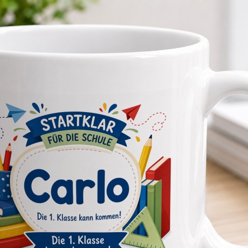 Tasse »Carlo Die 1. Klasse kann kommen!«