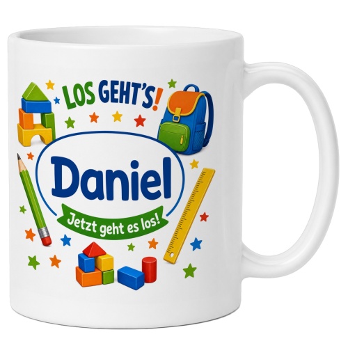 Tasse »Los gehts! Daniel Jetzt geht es los!«