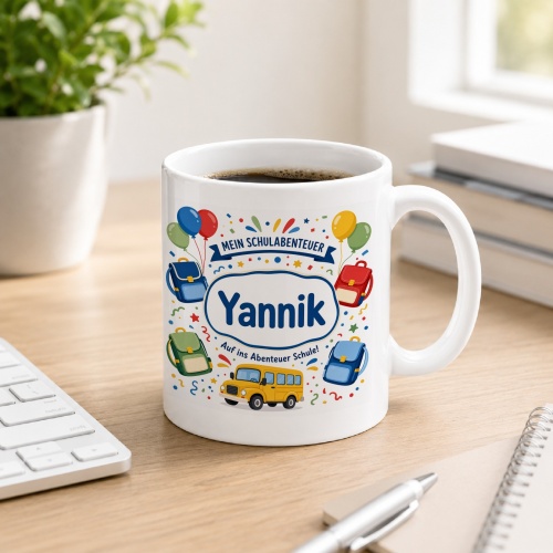 Tasse »Mein Schulabenteuer Yannik«