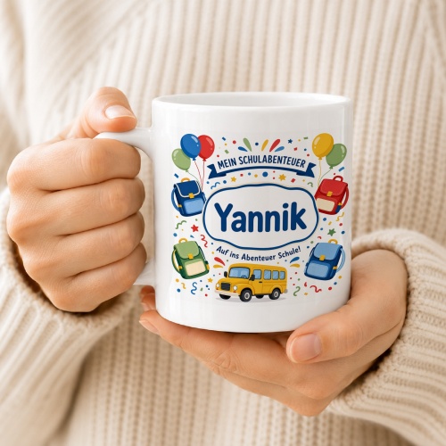 Tasse »Mein Schulabenteuer Yannik«