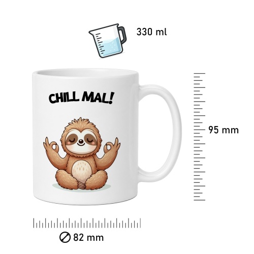Tasse »Chill mal! Faultier-Motiv«