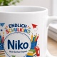 Tasse »Endlich Schulkind Niko Mein Abenteuer beginnt.«