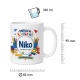 Tasse »Endlich Schulkind Niko Mein Abenteuer beginnt.«