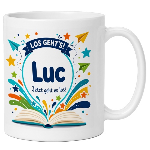 Tasse »Los gehts! Luc Jetzt geht es los!«