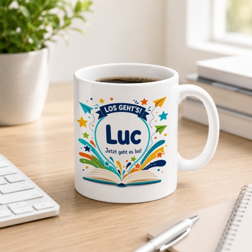Tasse »Los gehts! Luc Jetzt geht es los!«