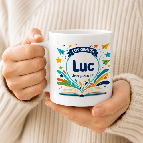 Tasse »Los gehts! Luc Jetzt geht es los!«
