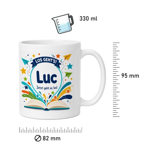 Tasse »Los gehts! Luc Jetzt geht es los!«
