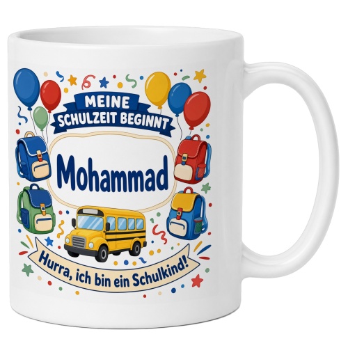 Tasse »Meine Schulzeit beginnt Mohammad«