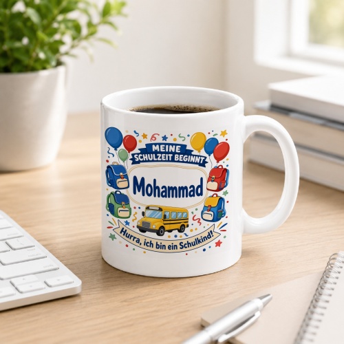 Tasse »Meine Schulzeit beginnt Mohammad«