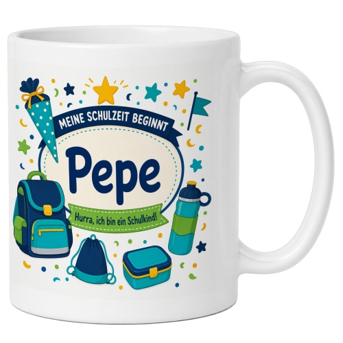 Tasse »Meine Schulzeit beginnt Pepe«