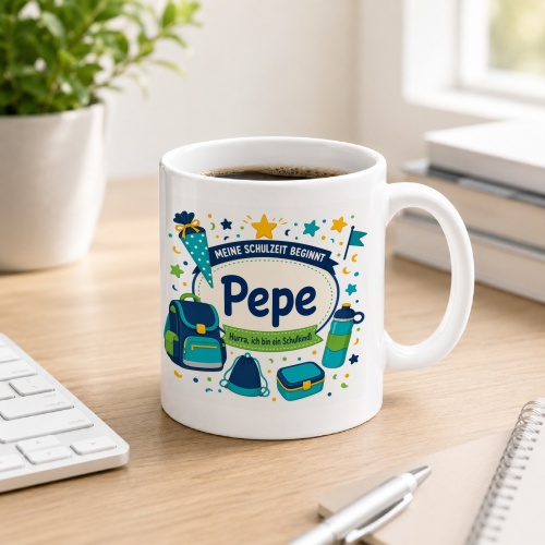 Tasse »Meine Schulzeit beginnt Pepe«