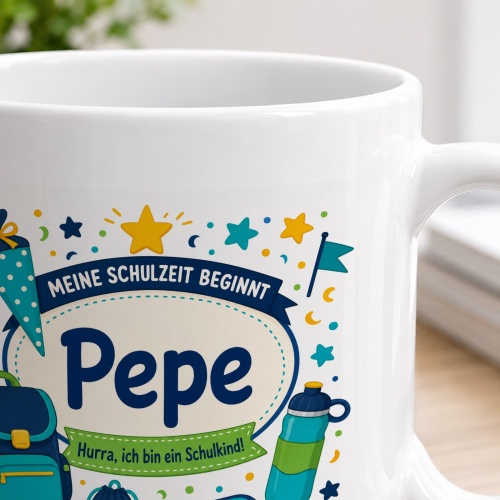 Tasse »Meine Schulzeit beginnt Pepe«