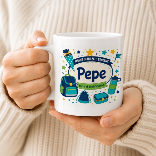 Tasse »Meine Schulzeit beginnt Pepe«