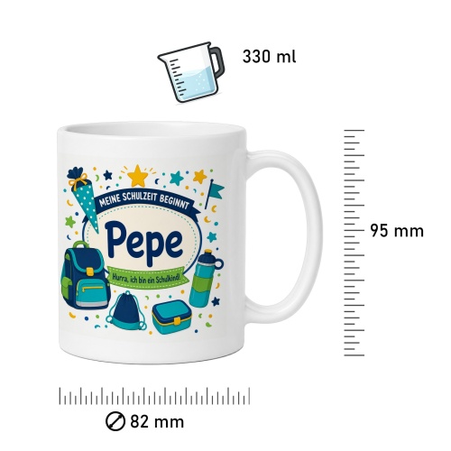 Tasse »Meine Schulzeit beginnt Pepe«