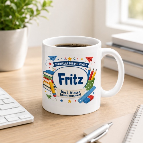 Tasse »Startklar für die Schule Fritz Die 1....