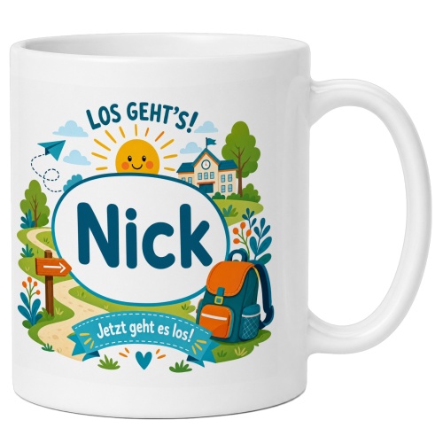 Tasse »Los gehts! Nick Jetzt geht es los!«