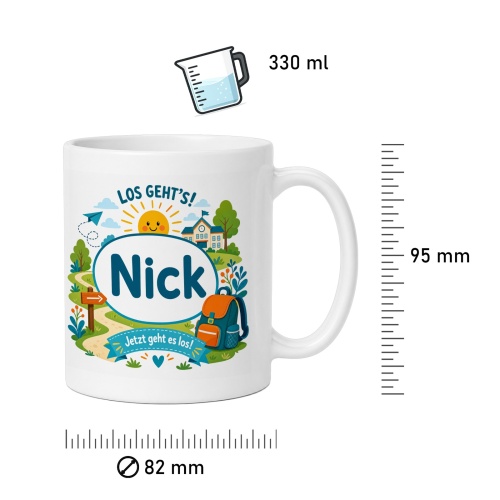 Tasse »Los gehts! Nick Jetzt geht es los!«