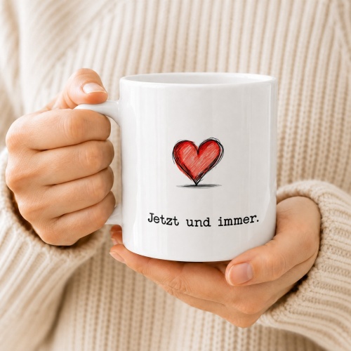 Tasse »Jetzt und immer.«