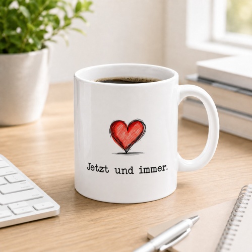 Tasse »Jetzt und immer.«