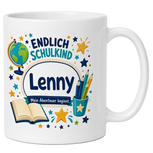Tasse »Endlich Schulkind Lenny Mein Abenteuer...
