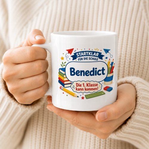 Tasse »Startklar für die Schule Benedict«