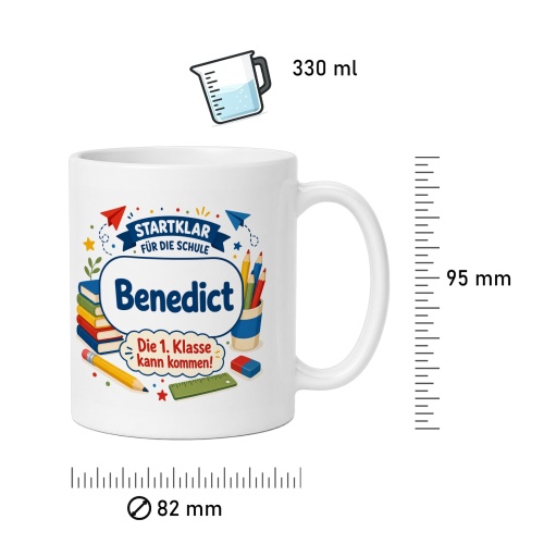 Tasse »Startklar für die Schule Benedict«