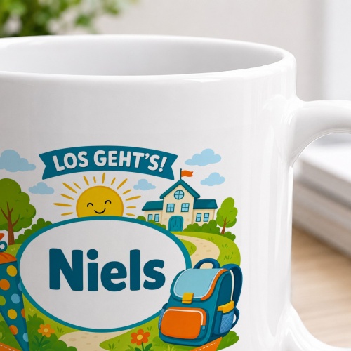 Tasse »Los gehts! Niels Jetzt geht es los!«