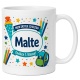 Tasse »Mein erster Schultag Malte Endlich 1. Klasse!«
