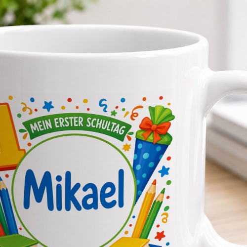 Tasse »Mein erster Schultag Michael Endlich 1. Klasse!«