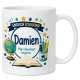 Tasse »Endlich Schulkind Damien Mein Abenteuer beginnt.«