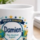 Tasse »Endlich Schulkind Damien Mein Abenteuer beginnt.«