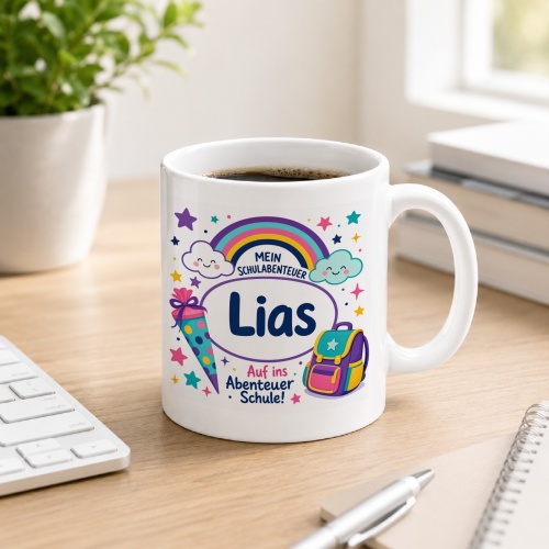 Tasse »Mein Schulabenteuer Lias Auf ins Abenteuer...