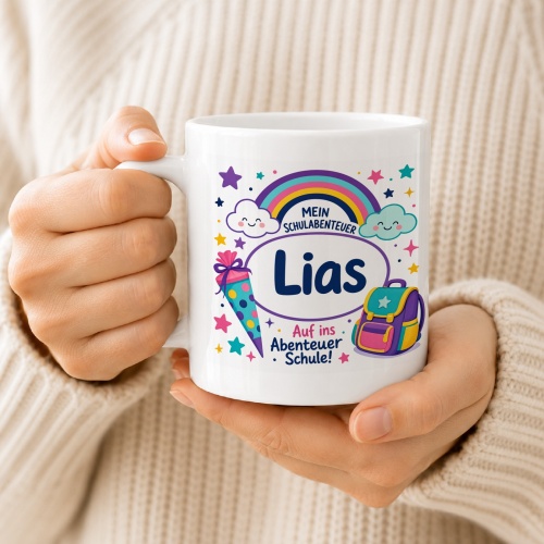 Tasse »Mein Schulabenteuer Lias Auf ins Abenteuer Schule!«