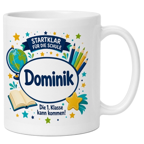 Tasse »Startklar für die Schule Dominik Die 1....