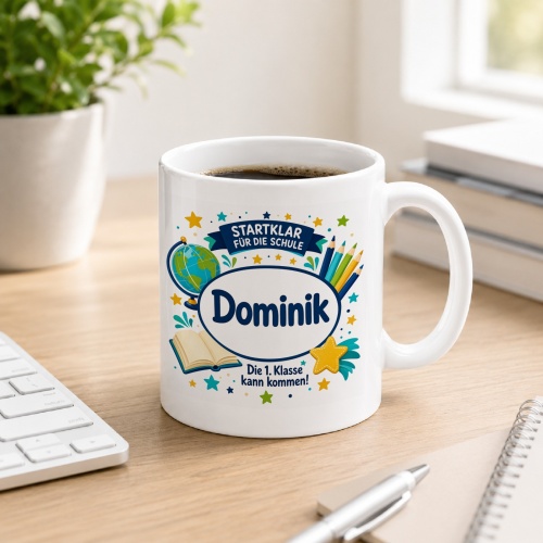 Tasse »Startklar für die Schule Dominik Die 1....