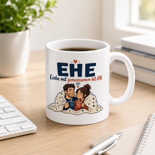 Tasse »Ehe – Liebe mit gemeinsamem WLAN«