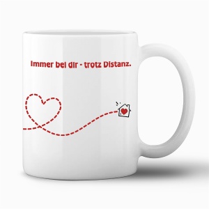 Tasse "Immer bei dir" (Fernbeziehung)