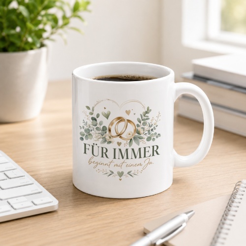 Tasse »Für immer beginnt mit einem Ja.«