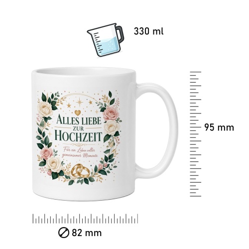 Tasse »Alles Liebe zur Hochzeit«